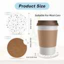 2 x Abstract Pattern Car Coasters for Cup Holders,2 Pack Car Cup Holder Coasters for Car,Ceramic Absorbent Car Coaster with A Finger Notch and Cork Base,Car Interior Accessories for Women Men
