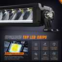 Nilight LED Light Bar with Amber DRL 30 Inch 120W Single Row Offroad Light Anti-Glare Flood Spot Combo LED Driving Bar IP68 w/ 14AWG DT Wiring Kit for Pickup Truck SUV ATV UTV Boat 4x4