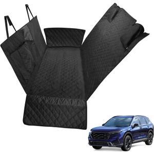 Proadsy 2025 Upgrade Dog Car Seat Cover Custom Fit 2017-2024 2025 Honda CR-V Back Seat Extender Waterproof Scratch Proof Durable Black Protector Pet Hammock