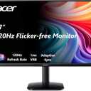 acer 27 Inch Monitor- KB272-27 Inch FHD IPS (1920 x 1080) Display, Up to 120Hz Refresh Rate, 99% sRGB, Tilt, Adaptive-Sync Support (FreeSync Compatible) 1ms (VRB), HDMI & VGA Ports