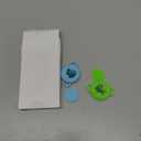 [2 Pack] Compatible with Airtag Holder for Kids Shoelaces & Straps, Cartoon Funny Silicone Case for Children Shoes Shoestring, Waterproof Hidden AccessoriesGreen+Sky Blue