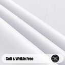 Smiry Rectangle Table Cloth, Waterproof Anti-Scratch Polyester Tablecloth, Decorative Washable Fabric Table Cover for Dining, Buffet, Parties and Outdoor, 60x120, White