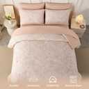 PERFEMET Blush Pink Twin Comforter Set, 5 Pieces Cute Bow Jacquard Girls Bedding Twin Bed in a Bag, Soft All Season Vintage Embossed Bowknot Bedding Comforter Set Boho Bedroom Sets, Twin-5Pcs