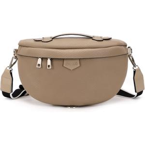 Eslcorri Crossbody Bags for Women - Fashion Sling Purse Shoulder Bag Fanny Pack Leather Causal Chest Bum Bag Cross Body Purse (050 Apricot)