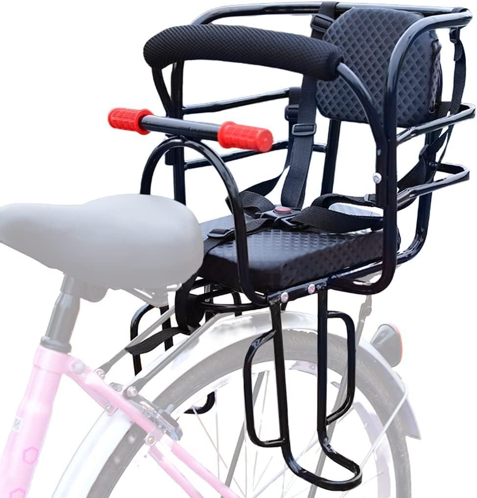 Rear Kid's Bike Seat,Back Mount Child Bike Seat Attachment for Adult Bike,Outdoor Bike Seat for Children,Toddlers,and Kids (Up to 110lb)