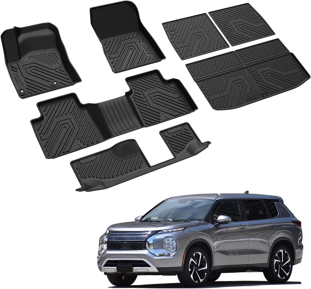 LASFIT Floor Mats for Mitsubishi Outlander 2020-2025 Gas
Not for PHEV or Sport, Custom Fit All Weather TPE Car Mats, Full Coverage Non-Slip Floor Liner, Easy to Wash, Black