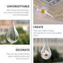 STOBOK 5pcs DIY Plastic Fillable Ball Ornaments Teardrop Hanging Ornaments Ball Transparent Decorative Crafts Balls for Wedding Garden Tree Party Gift Box Decoration
