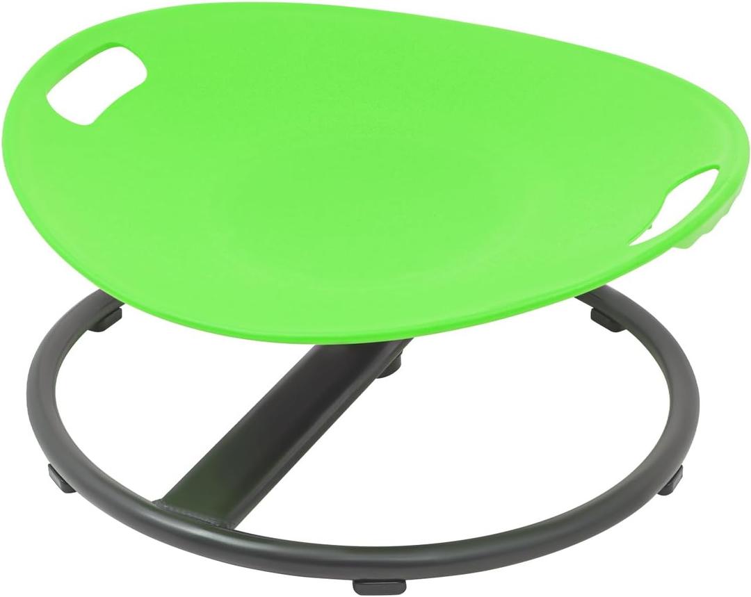 Rotating Swivel Stool with Safety Handle, Sensory Swivel Chair, 150kg Load Capacity to Promote Coordination and Balance (Green)