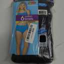 Fruit of the Loom womens Black Cotton Brief (10/3X, 6 Pack - Black)
