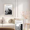 iHery Natural OAK Wood Newspaper Trendy Framed Wall Art, 12x16 in Vintage Headline Canvas Print, Beige Logs Retro Art, Woman Claims to Be a Dream Girl, Set of 1 Apartment Black and White Decor
