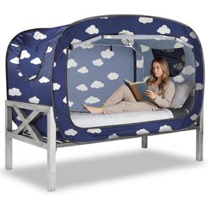 Bed Tent Twin Bed Canopy Tents Portable Dream Tent for Adult Indoor Sleeping Tents with 2 Doors Breathable Private Space, Cloud (41.3"W x 78.7"L (Pack of 1))
