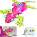 Wall Climbing Gecko Lizard, Kids Toys Remote Control Car, Rechargeable Wall Crawler Gecko Robot, Boys & Girls Ages 12+, 360 Stunt Crawler, LED Lights, Safe Indoor Fun Birthday Gift, Standard