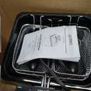 Alpha Living Electric Deep Fryer 4.5L Deep Fryer with Basket with 2-Quart and 4-Quart Baskets High-Grade Stainless Steel Temperature Control and Timer Ideal for Fried Chicken, Fries