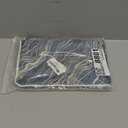 Avigers 12 x 20 Inch Rectangle Blue Silver Gold Abstract Striped Embroidery Cushion Case Luxury Modern Throw Pillow Cover Decorative Pillow for Couch Living Room Bedroom Car (Jha-navy Blue)