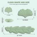 Keyboard Wrist Rest Pad Set, Leaf Shape PU Leather Memory Foam Wrist Cushion Support,Mouse Wrist Rest Pad,Non-Slip Wrist Support for Easy Typing Pain Relief, Green Leaf