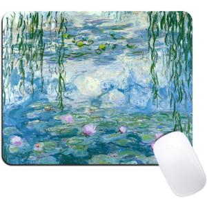Dynippy Mouse Pad [56% Larger] Gaming Mouse Pads Non-Slip Rubber Base Mousepad Rectangular Mouse Mat for Desktop Computer Laptop Gaming Office & Home 11.8x9.8x0.12 inches - Monet Water Lilies