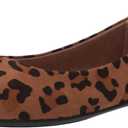 Amazon Essentials Women's Pointed-Toe Ballet Flats (13 Wide, Brown Leopard)