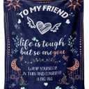 Aeekdook Best Friend Blanket, Best Friend Birthday Gifts for Women, Unique Friendship Gift for My Best Friend, Bestie, BBF, Soul Sister, for Best Friend - Throw Blankets 50x60