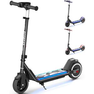ECOROAD EK6 Kids Electric Scooter for 6-12, 3/6/10mph Speeds for Ultimate Comfort, Adjustable Height Electric Scooter, 150W & Dual Brake Safety, for Growing Adventurers（Rider:3.9-5.2 ft）