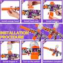 2 Pack Splatter Blaster Electric Toys Skeleton Style Toy(Red & Purple)
