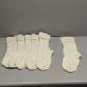 Christmas Stockings, 18 Inches Knit Christmas Stockings Xmas Hanging Stockings for Family Christmas Decorations (Ivory)