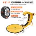 VEVOR Wheel Lock Clamp, 2 Pack Trailer Wheel Lock, Heavy-Duty Anti Theft Tire Lock, Adjustable Tire Boot Lock, Trailer Wheel Locks for RV Trailers, Cars, Trucks, SUVs