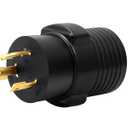 ONETAK NEMA L6-30P to 6-50R Compact 240V 30 Amp Twist Lock 3 Prong Male Plug to 50 Amp 3 Prong Female Receptacle Generator RV Power Cord Adapter Connector