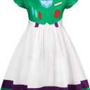 Eledobby Cowgirl Costume Girls Toddler Princess Dress Up Halloween Cosplay Outfits Christmas Birthday Gift (3-4T, Buzz Dress A03380)
