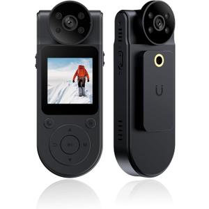 Tkiplay Mini Body Cameras with Audio and Video Recording, Portable Personal Body Cam, HD 1080P Bodycam, Small Personal POV Vlogging Body Camera, Wearable Clip on Camera for Shirt with Night Vision