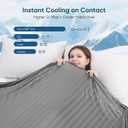 Elegear Revolutionary Cooling Blanket King, Absorbs Heat to Keep Body Cool for Night Sweats, Double Sided Arc-Chill 3.0 Cool Fiber Q-Max>0.5, Lightweight Summer Cold Blankets Sleeping 90 x 108