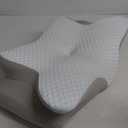 Cervical Neck Pillow - Ergonomic Side Sleeper Pillow for Pain Relief, Cooling Cervical Pillow for Sleeping, Contour Orthopedic Memory Foam Pillows for Back Stomach Sleepers (Blue)