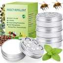 4 Pack Natural Wasp and Bee Repellent Outdoor, Peppermint Oil Carpenter Bee Repellent for Yellow Jackets, Hornets, Mud Wasps Deterrent for Indoor Outdoor Patio Garden Porch, Pet and Human Safe