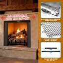 20 in. High Fireplace Screen Mesh Curtain | 2 Panels w/Adjustable Rod and Valance Kit | 19-Gauge Steel