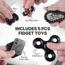 5 Pcs Fidget Toys Adults Metal Fidgets Toy Set Magnetic Slider Clicker/Spinner for Stress & Anxiety Relief, Office Desk Sensory Toys for Autism ADHD Cool Gadgets Gift for Men Women