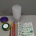 Qinyoung 12 Pack Plastic Cups with Lids and Straws 16 oz Drinking Cups Set Reusable Iced Coffee Tumblers with Stickers for Adult Summer Party(Clear White)