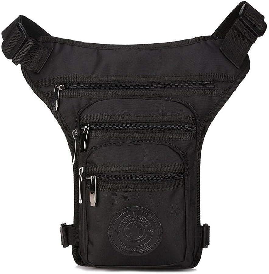 Hebetag Nylon Drop Leg Bag Hiking Waist Pack for Men Women Tactical Motorcycle Bike Cycling Riding Travel Outdoor Sports Fanny Pouch (#11Black)