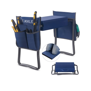 Patented Garden Kneeler and Seat Heavy Duty, Upgraded Garden Bench with Thicker Wider Soft Detachable Kneeling Pad, with 2 Tool Store Pouches, Nice for Mother Father Gardeners