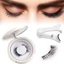 Magnetic Eyelashes with Applicator, 2 Pairs Reusable Magnetic Eyelashes, No Glue Needed False Lashes Natural Look, Easy to Wear and Remove (Magnetics eyelashes kit style #02)