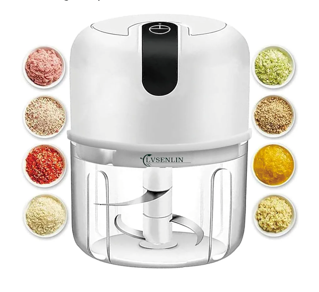 250ML Electric Garlic Chopper, Mini Portable Veggie Chopper, Garlic Grinder Masher Onion Chopper, Blender to Vegetable, Wireless Food Processor for Ginger, Chili, Fruit, Meat, etc