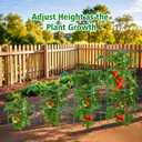 3 Pack Tomato Cages, 42 Inch Heavy Duty Metal Square Tomato Cage for Raised Garden Bed, Rust-Proof Sturdy Tall Tomato Trellis Supports for Climbing Plants Outdoor with Clips Wire
