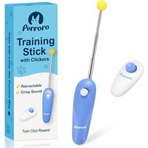 Cat Training Clicker Kit  Includes Finger Clicker and Target Stick  Perfect for Positive Reinforcement, Behavior & Obedience Training Indoors & Outdoors  Suitable for Dogs, Birds & Small Pets