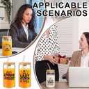 Potchen 6 Pack Administrative Professional Day Appreciation Gifts for Women 16oz Glass Cups with Lids Straws and Brushes Admin Assistant Secretary Thank You Gifts for Office Coworkers Employee