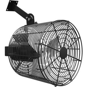 Greenhouse Circulation Fan Air Circulation Fan 1/10 HP 115V Ceiling Wall Mount Fan High Speed Circulation Fan for Greenhouse, Warehouse, Patio, Garage 1470CFM, ETL Listed (Black)