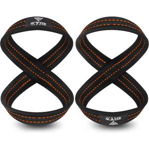WYOX Figure 8 Lifting Wrist Straps for Weightlifting Heavy Duty Padded Neoprene Wrist Support, Powerlifting & Strength Training Lift Straps for Deadlifts, Pull Ups, Rows, Shrugs, Gym Training Hand Grip Support for Bodybuilding
