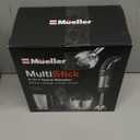 Mueller Multistick 5-in-1 Immersion Blender Handheld, 12 Speed Hand Mixer - Turbo Boost, Heaviest Duty Copper Motor, Titanium Blades Hand Blender, Milk Frother Wand, Whisk, Beaker, Chopper, Grey (Gray)