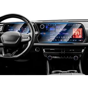 Karltys 2PCS Screen Protect for 2027-2024 Chevy Traverse & Silverado EV Accessories for 17.7" Touchscreen & 11" Dash, [No Glare & Fingerprint] Tempered Glass (Fits LS/LT/Z71/RS/High Country)