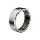 POBOVi Smart Ring for Women Men- Sleep/Fitness/Stress/Heart Rate Tracker- Menstrual Records - 7 Days Battery Life - Wireless Charging - No APP Subscription - iOS & Android Compatible (Silver, Size 8)