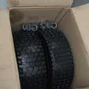 13x5.00-6 Flat Free Lawn Mower Tire and Wheel,13 x 5 x 6 Riding Lawn Mower Tires and Wheel With 3" Centered Hub and 3/4" & 5/8" Bearings (2-Pack)