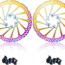 CNC Bike Disc Brake Rotor 160mm180mmBicycle Disc Brake Rotor 180mm With Bolts For MTB Mountain Bike Bmx, Colorful
