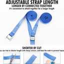 Cartman 1" x 12' Lashing Straps Cargo Tie-Down Strap Up to 600lbs, 8pk in Carry Bag, Blue